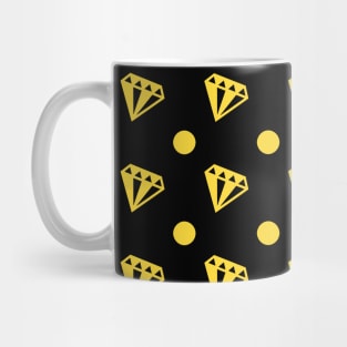 Yellow diamonds and dots Mug